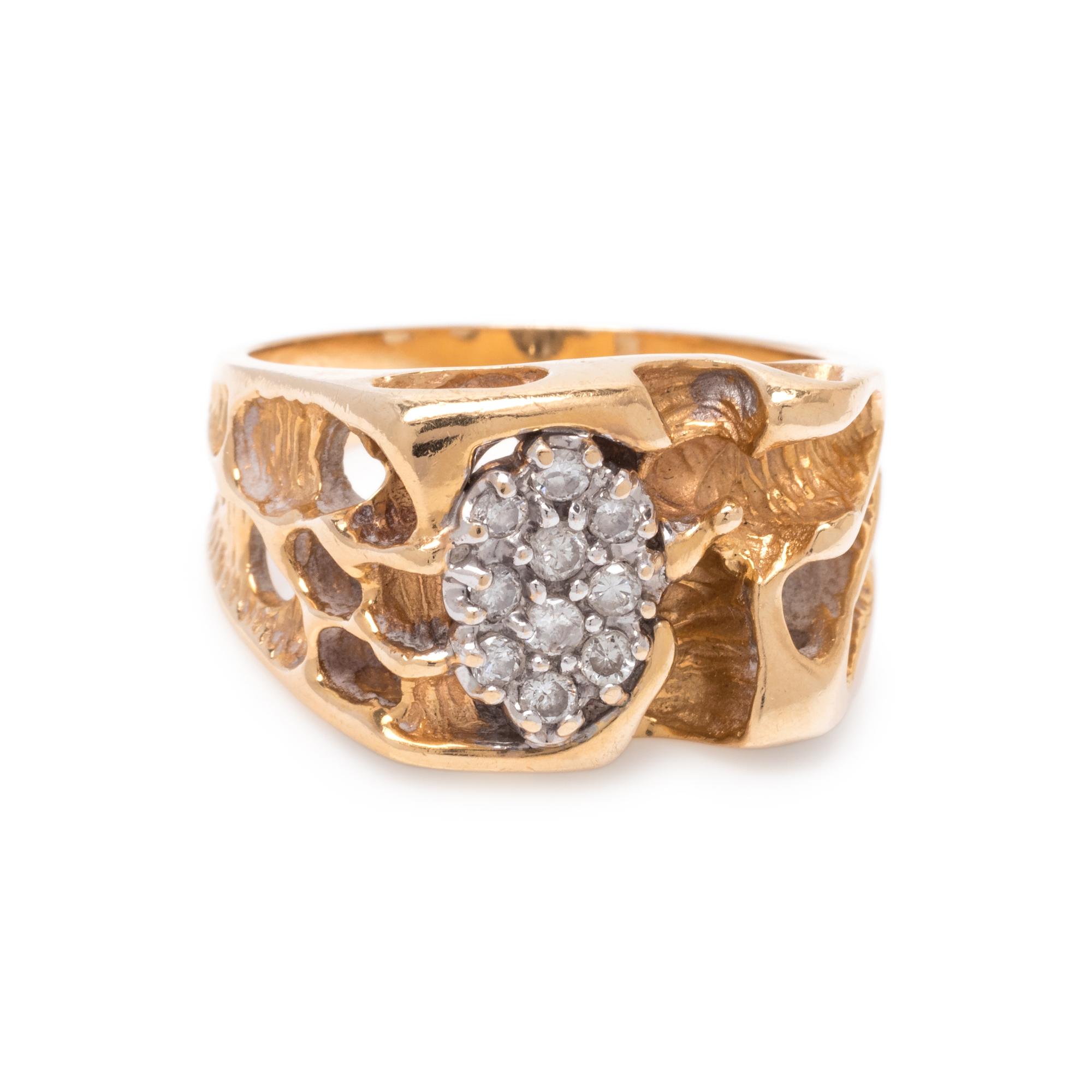 YELLOW GOLD AND DIAMOND RING