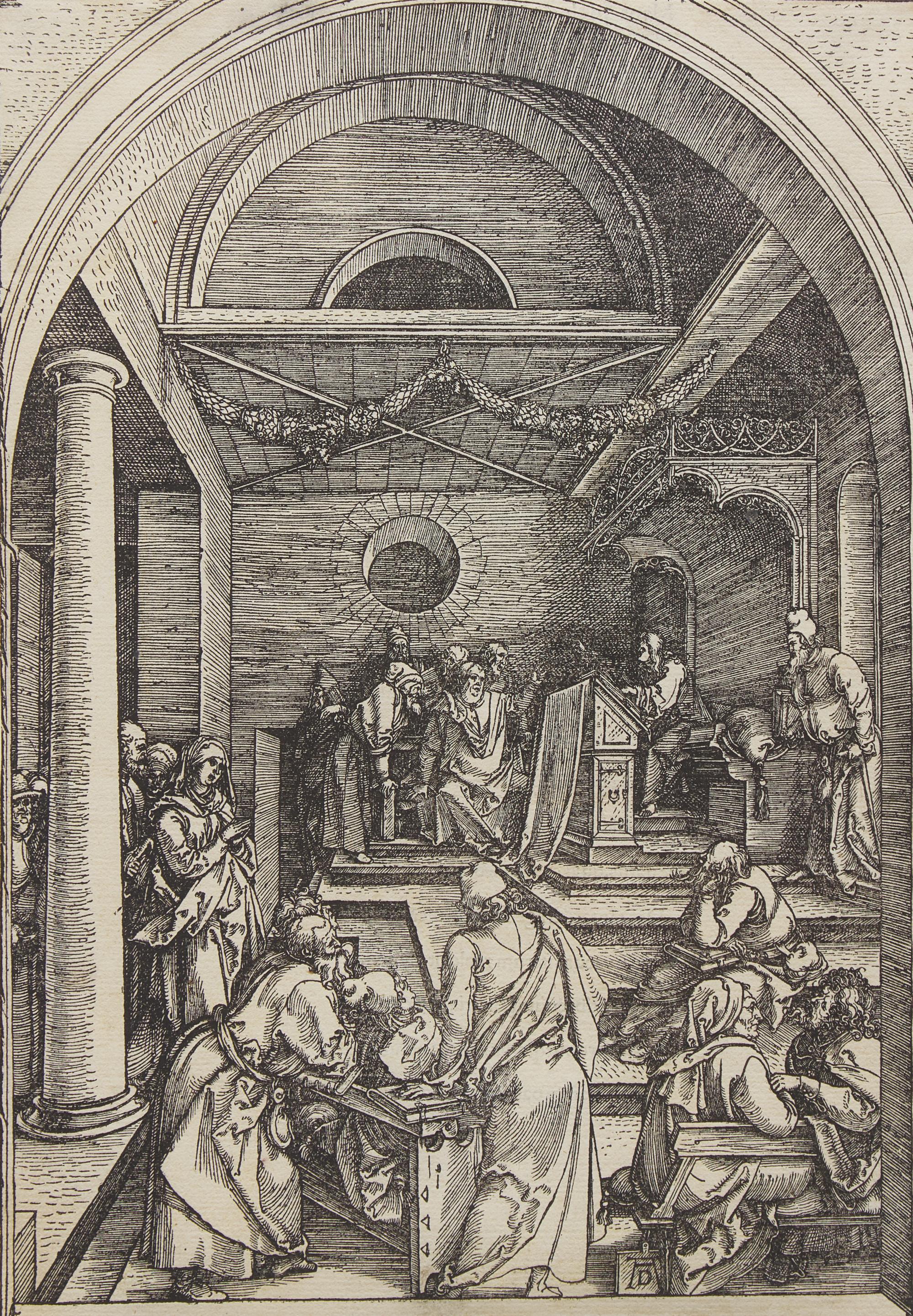 Albrecht Dürer (German, 1471–1528) — Christ Among the Doctors (from Life of the Virgin ), ca. 1503