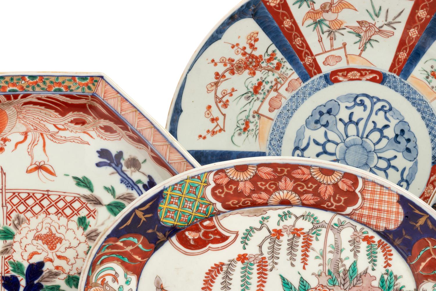 Five Japanese Imari Porcelain Plates