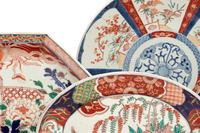 Five Japanese Imari Porcelain Plates