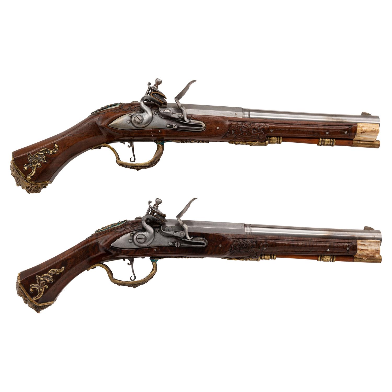 Contemporary Cased Flintlock Pistols