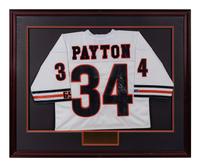 A Chicago Bears Jersey Display Signed by Walter Payton Formerly Displayed at Mike Ditka’s Restaurant