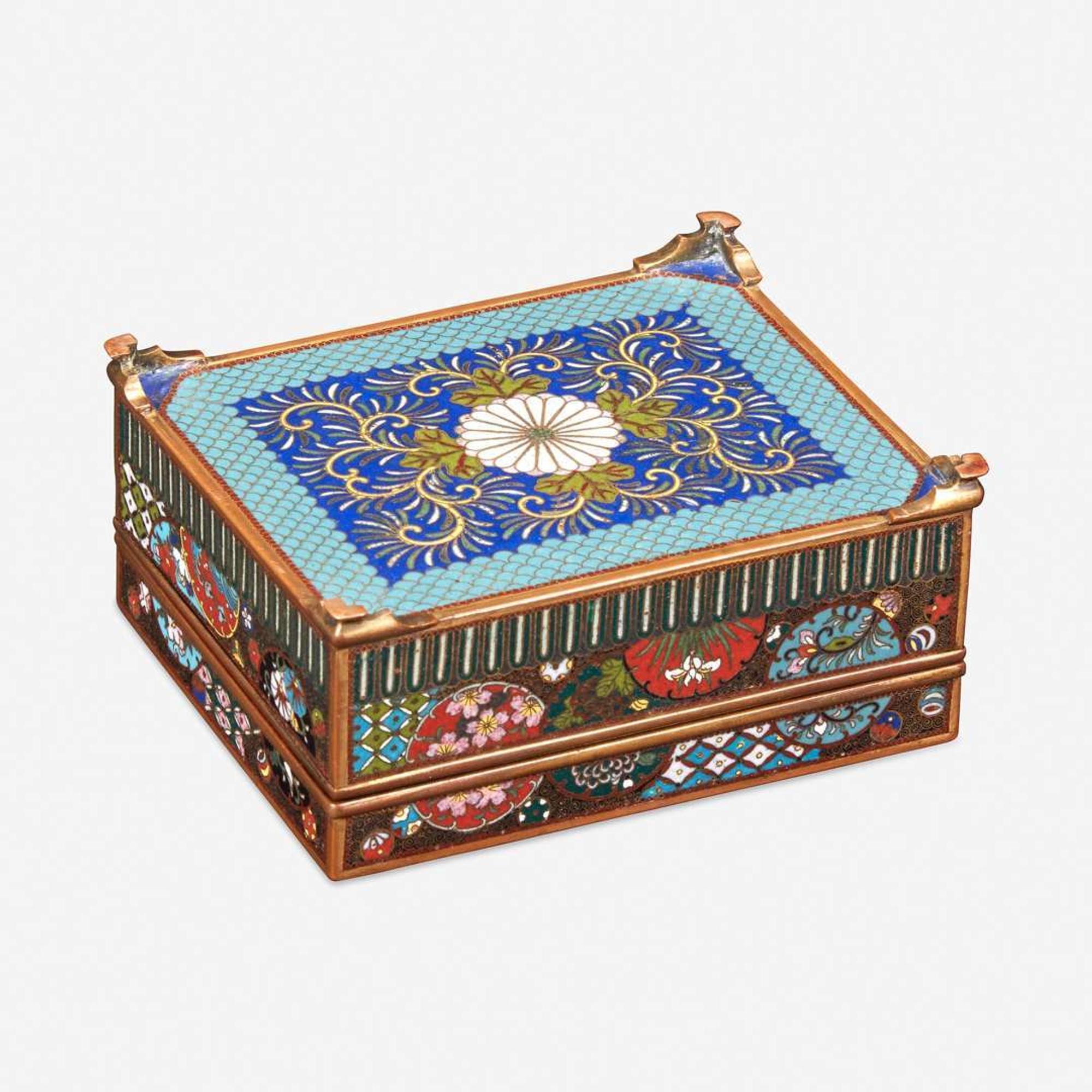 A fine Japanese Cloisonné box 日本珐琅盒子 Late 19th century ??????