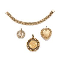 YELLOW GOLD BRACELET WITH CHARMS
