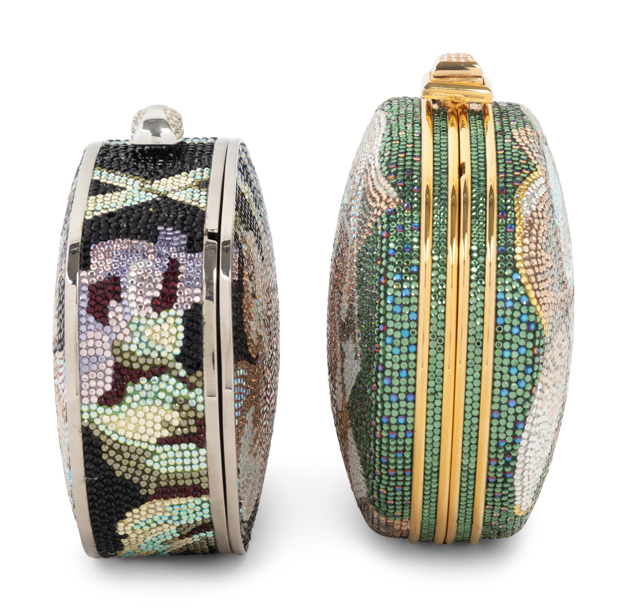 Two Judith Leiber Floral Motif Minaudières