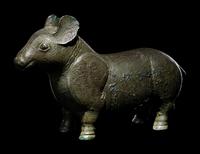 A Yixi Pottery Imitating Bronze Figure of a Tapir