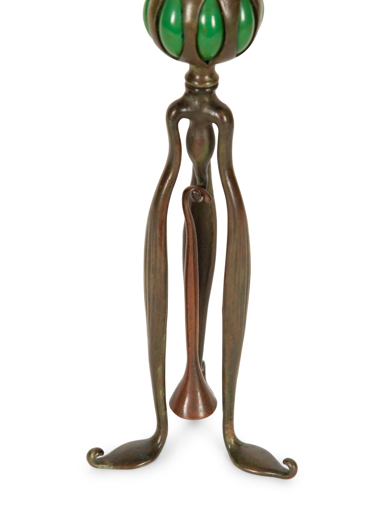 A Tiffany Studios Candlestick with Original Snuffer