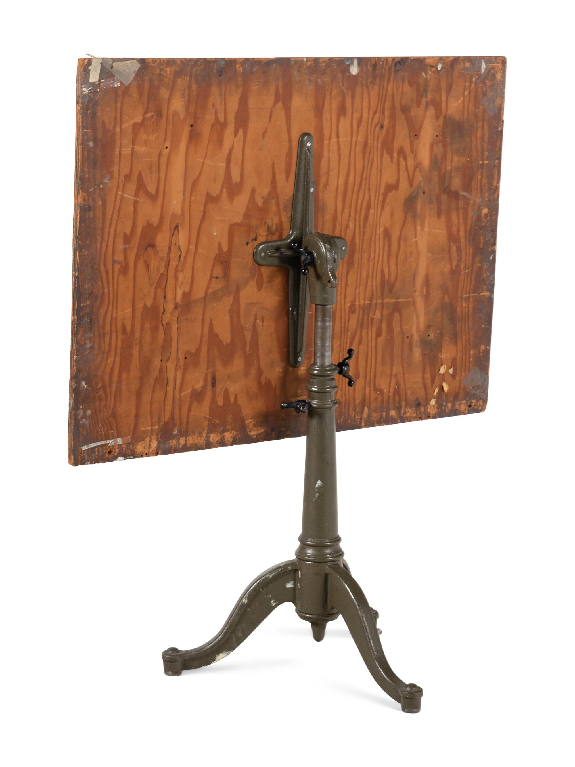 A Plywood and Metal Easel