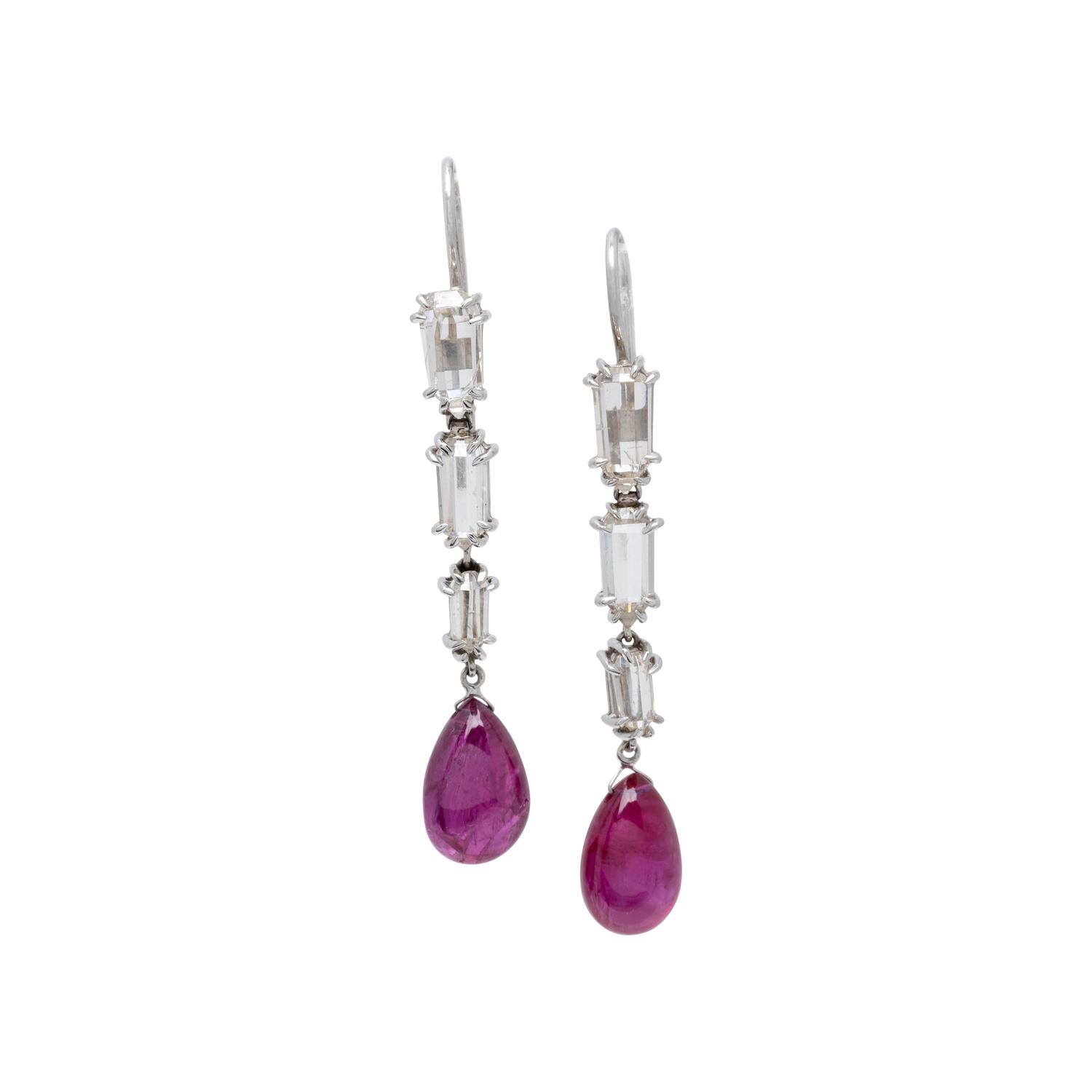 RUBY AND DIAMOND EARRINGS