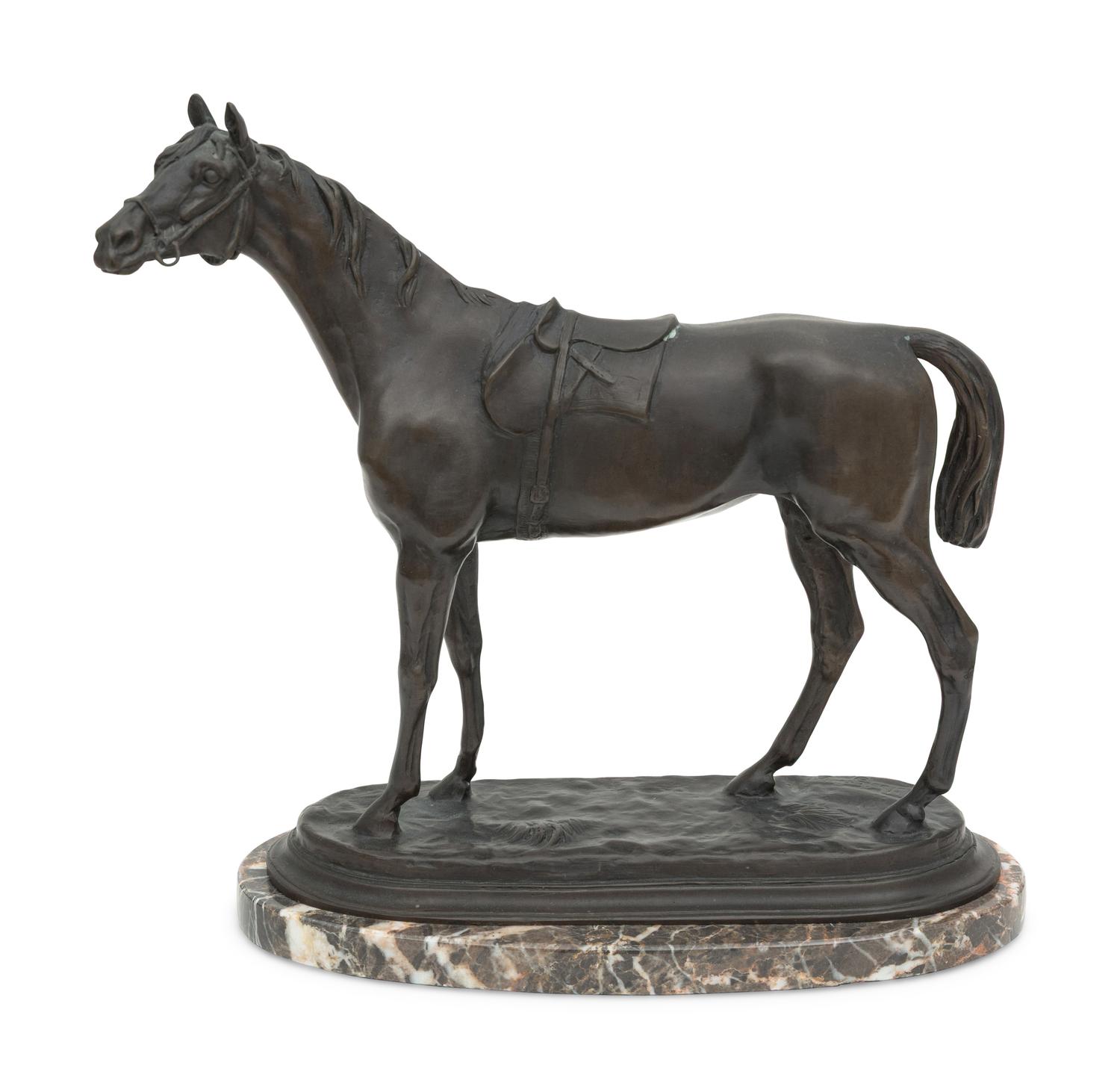 A Bronze Equine Sculpture After Jules Moigniez (French, 1835-1894)
