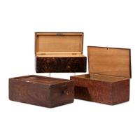 Three Grain Paint Decorated Document Boxes