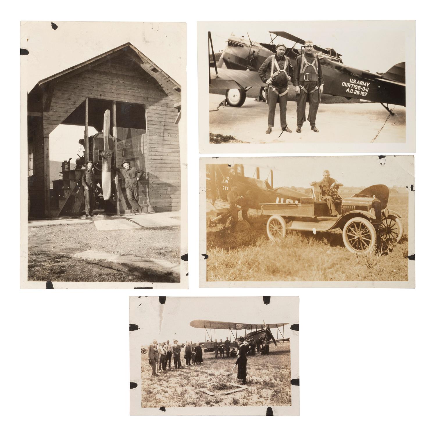 [AVIATION]. A group of early images of airplanes including US Airmail and US Army, comprising: