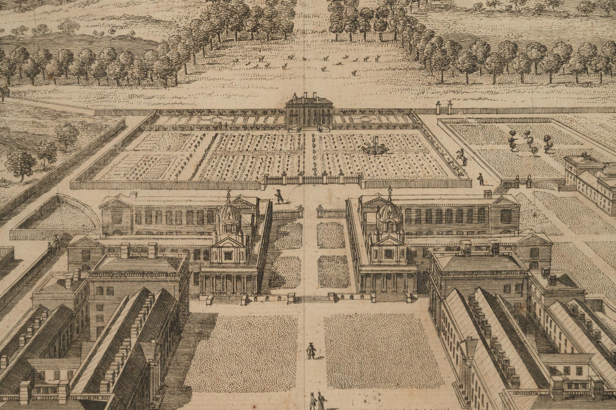 Two English Engravings of Manors