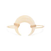 YELLOW GOLD, DIAMOND AND BONE NECKLACE AND BRACELET