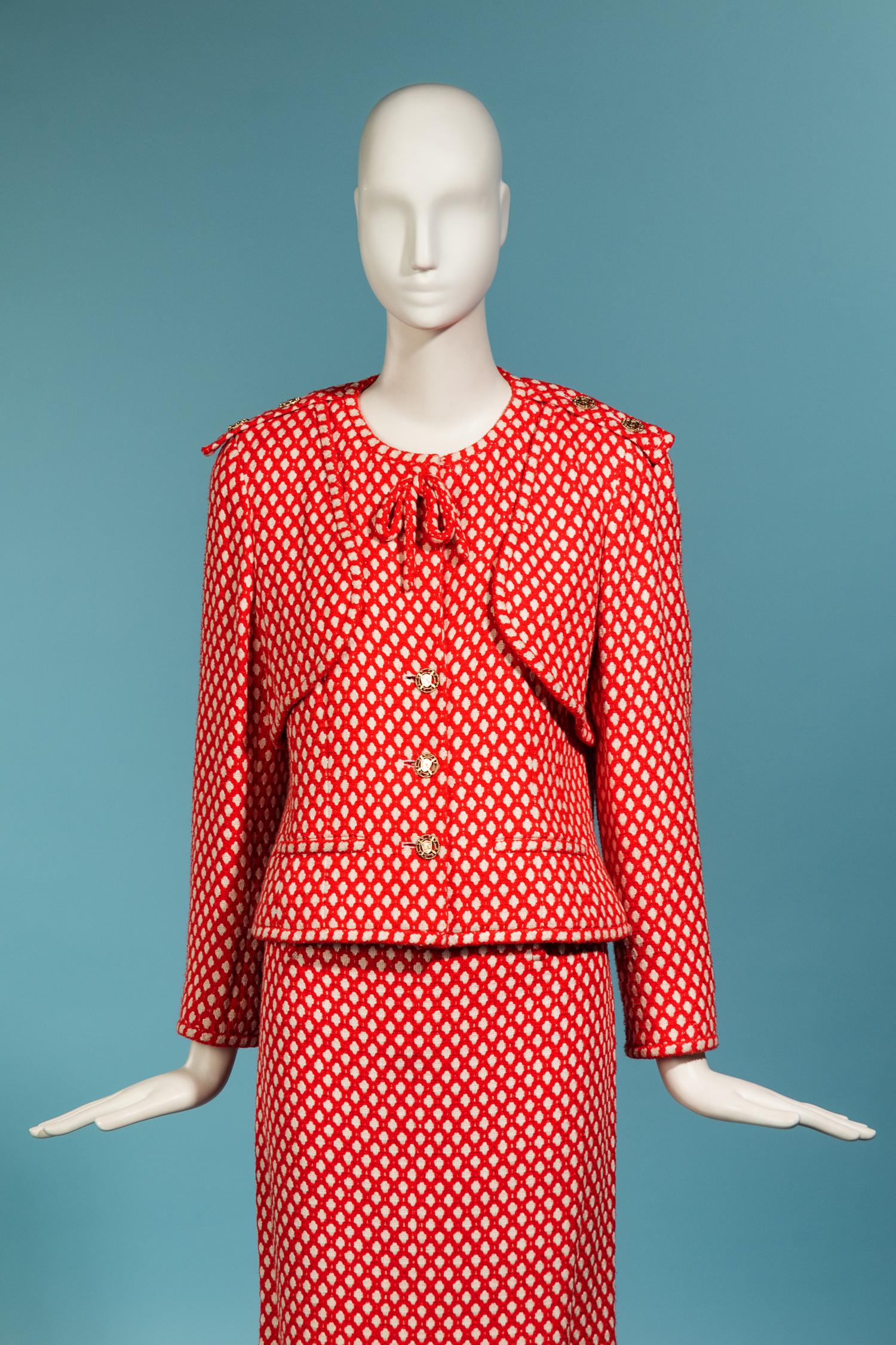Chanel Red and White Skirt Suit, Spring 2008