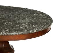 A Restauration Mahogany Marble-Top Center Table