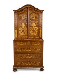 A Dutch Baroque Style Marquetry Cabinet — 19TH CENTURY