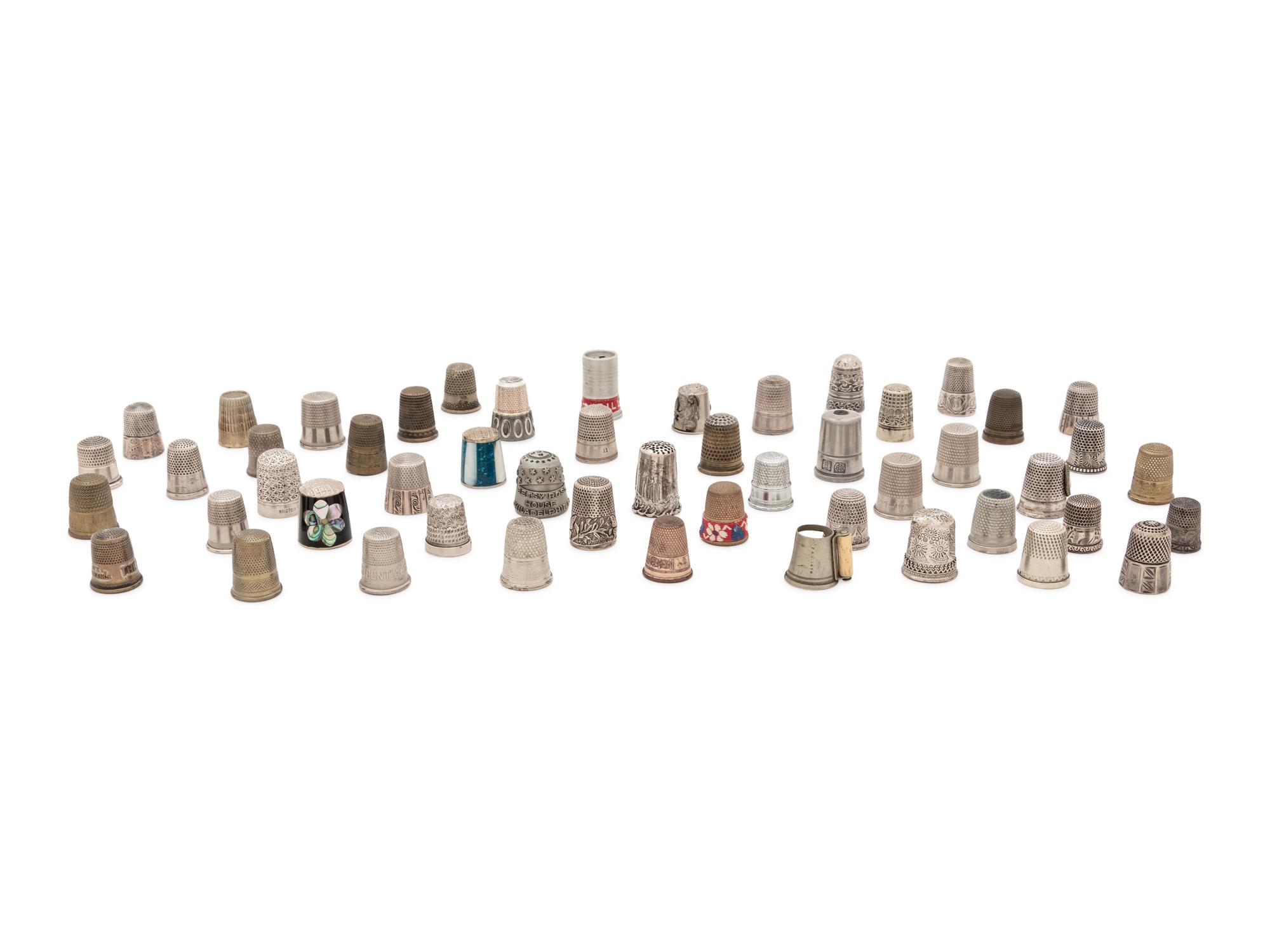 A Collection of Metal Thimbles