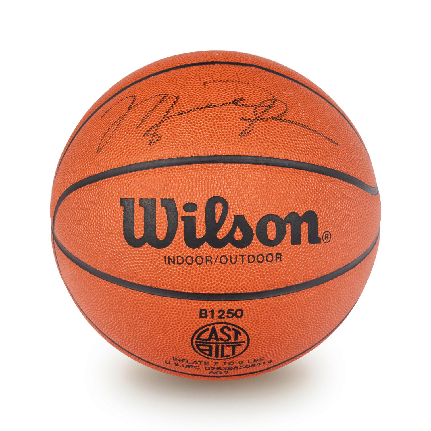 A Michael Jordan Signed Autograph Wilson Basketball (Beckett Authentication Services Letter BAS Certified),