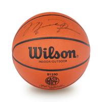 A Michael Jordan Signed Autograph Wilson Basketball (Beckett Authentication Services Letter BAS Certified),