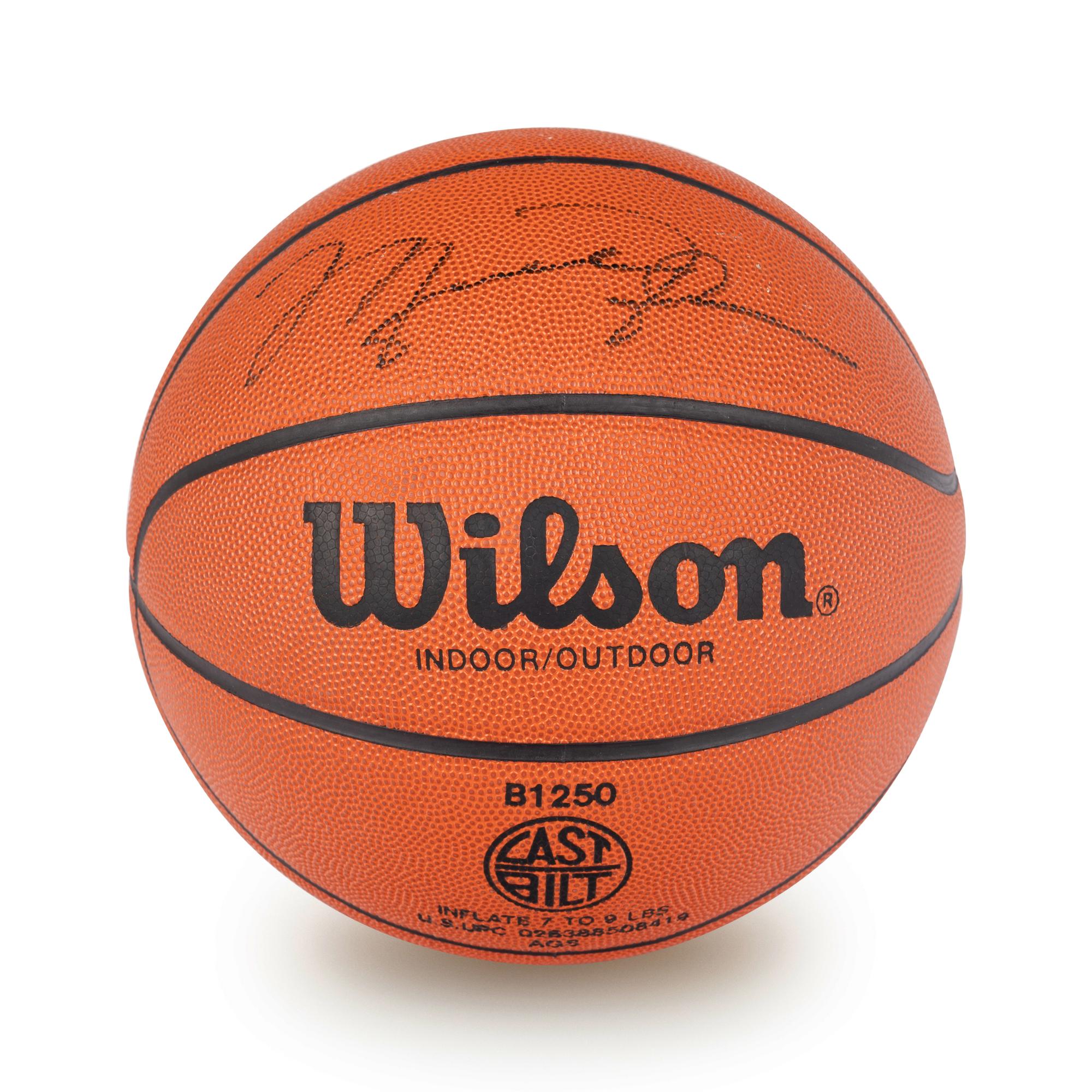 A Michael Jordan Signed Autograph Wilson Basketball (Beckett Authentication Services Letter BAS Certified),