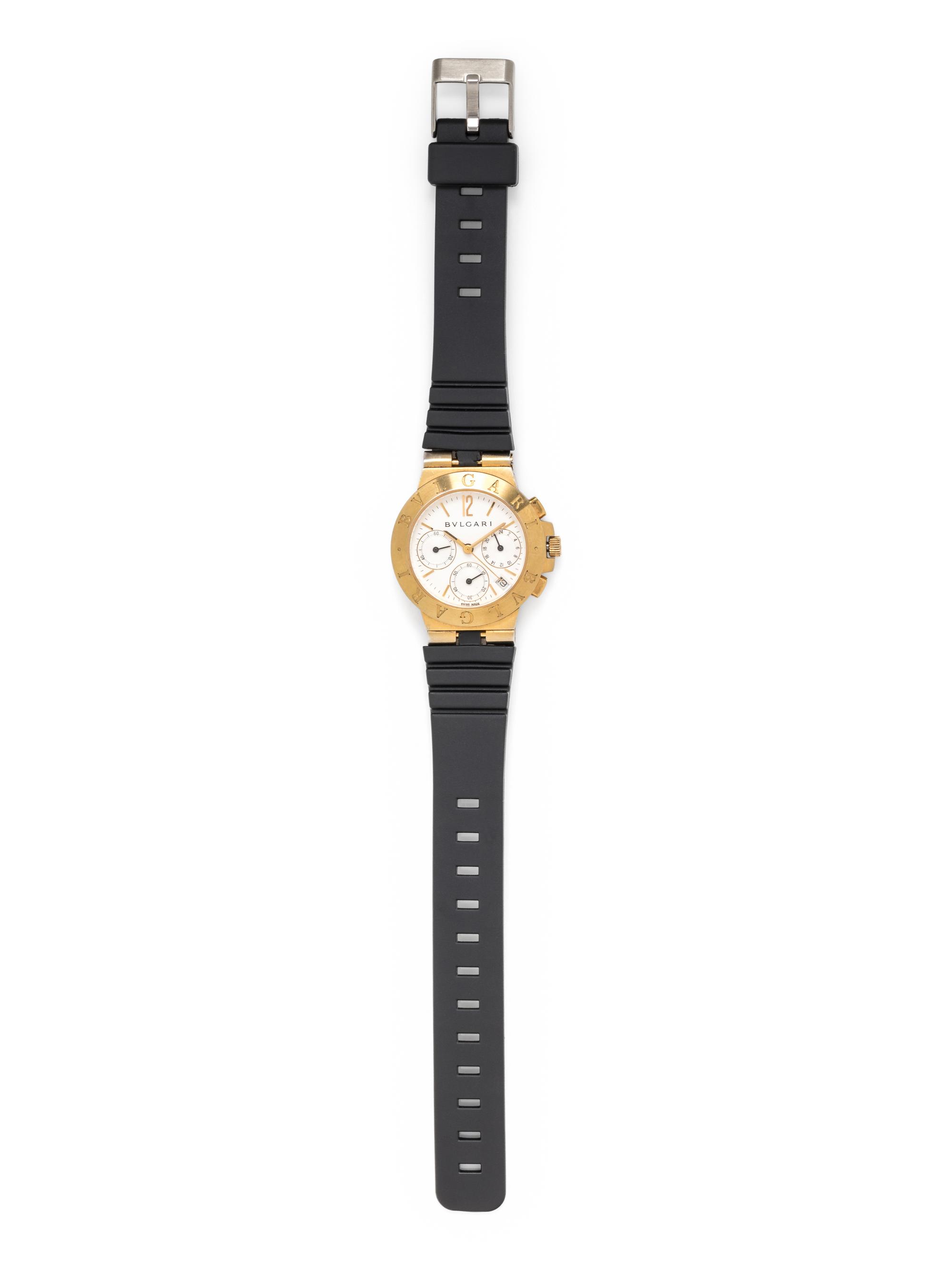 BVLGARI, REF. SD 38 S L 2161 YELLOW GOLD 'BVLGARI BVLGARI' CHRONOGRAPH WRISTWATCH