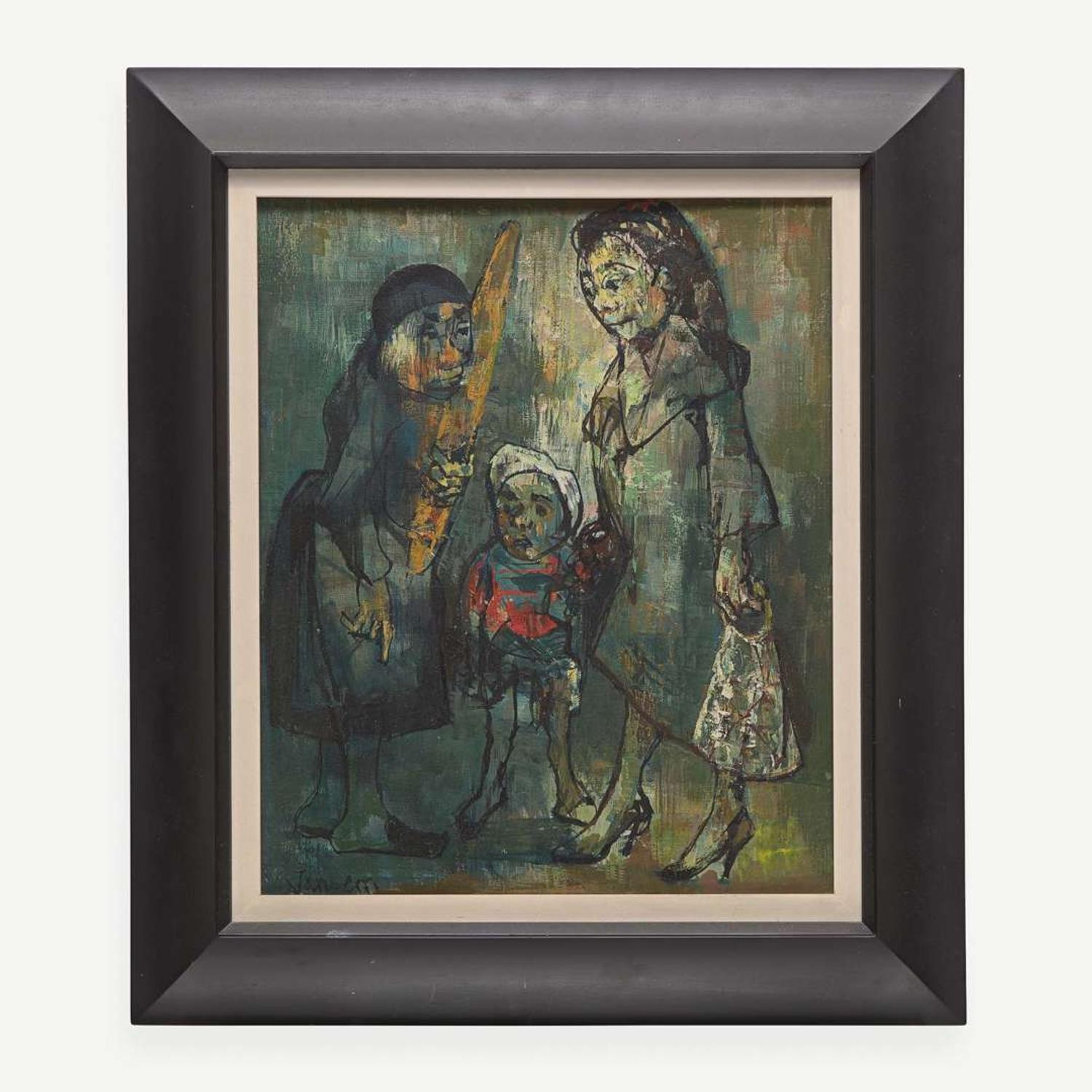 Jean Jansem (French/Armenian, 1920-2013) Grand-Mère, Mère, et Enfant