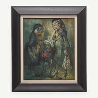 Jean Jansem (French/Armenian, 1920-2013) Grand-Mère, Mère, et Enfant