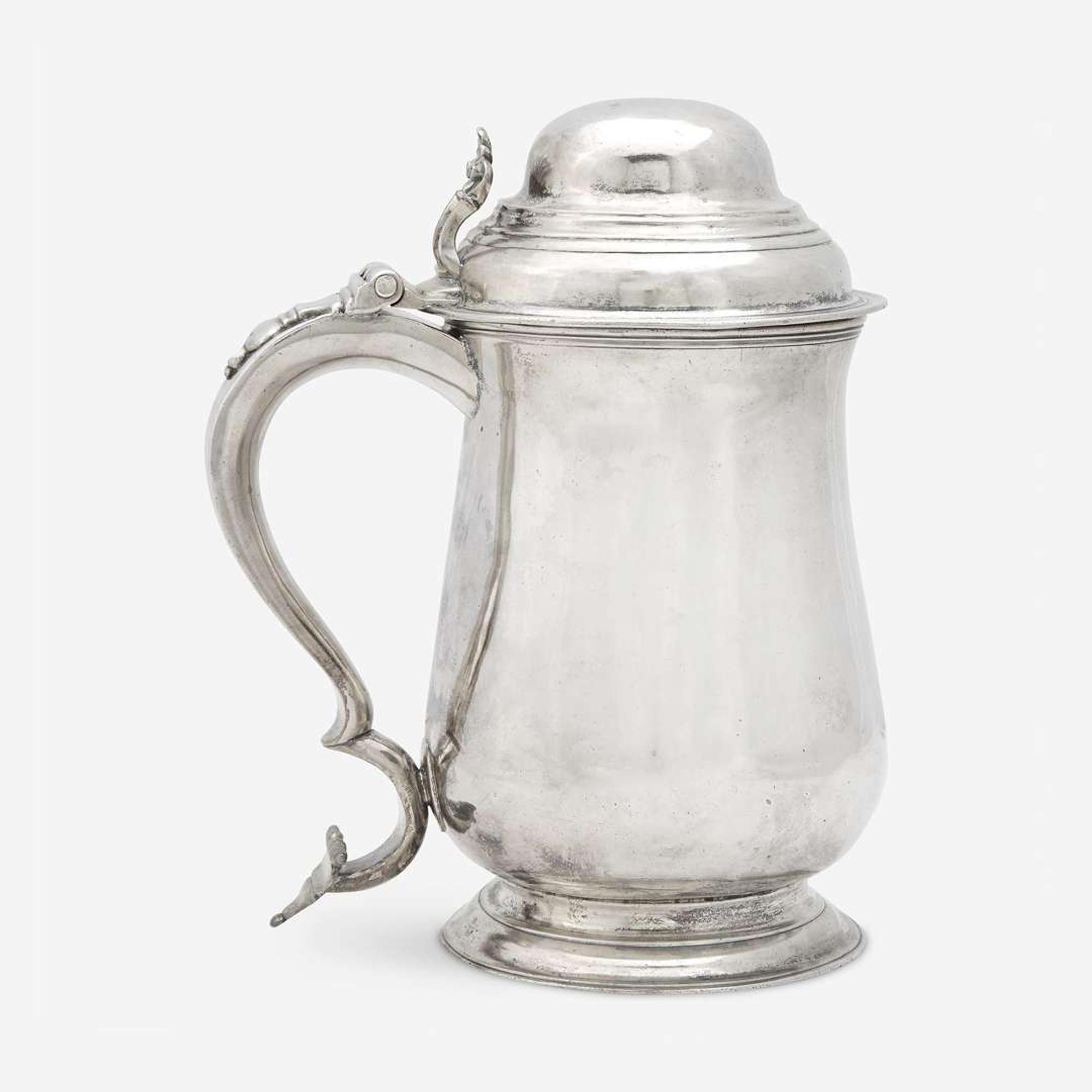 A silver covered tankard Ephraim Brasher (1744-1828), New York, NY, circa 1780