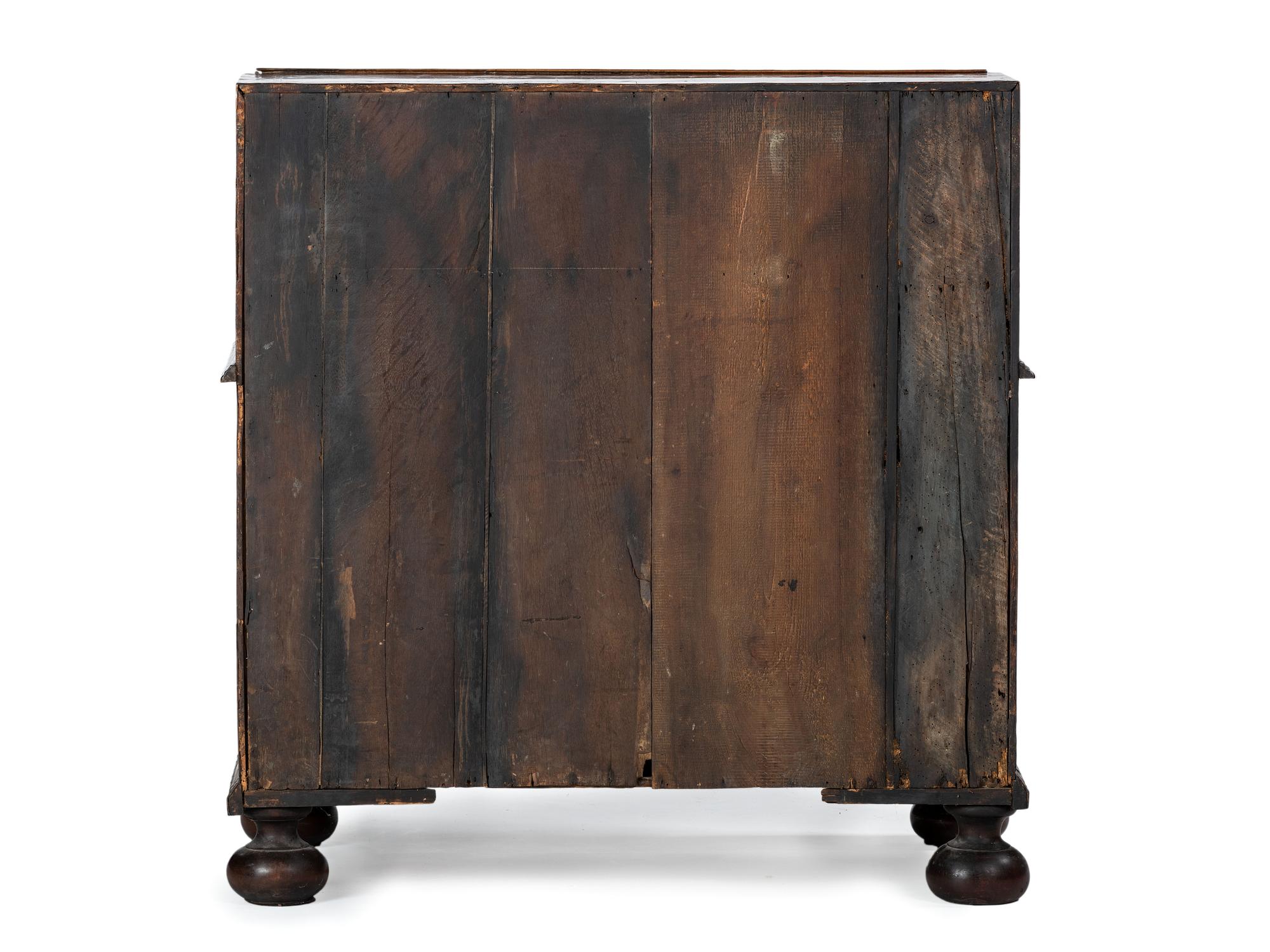 A William and Mary Style Figured Walnut Slant Front Desk
