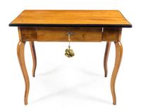 A Biedermeier Parcel Ebonized Birch Writing Table Height 31 x width 39 x depth 22 3/4 inches. — CIRCA 1830