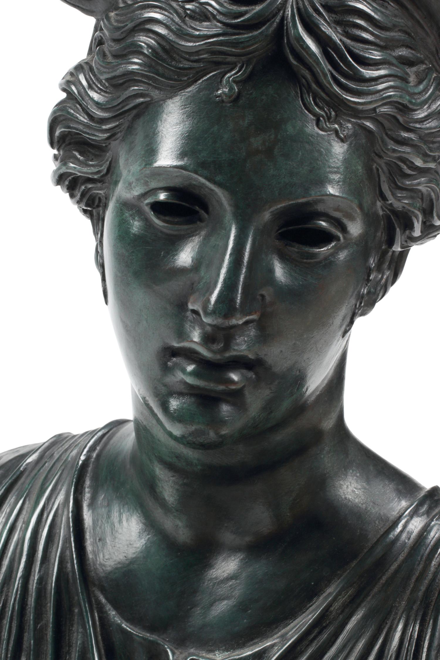 A Patinated Bronze Figure of Diana