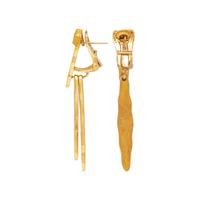 MAPAMENOS NATEPAS, YELLOW GOLD AND DIAMOND BRACELET AND EARRINGS