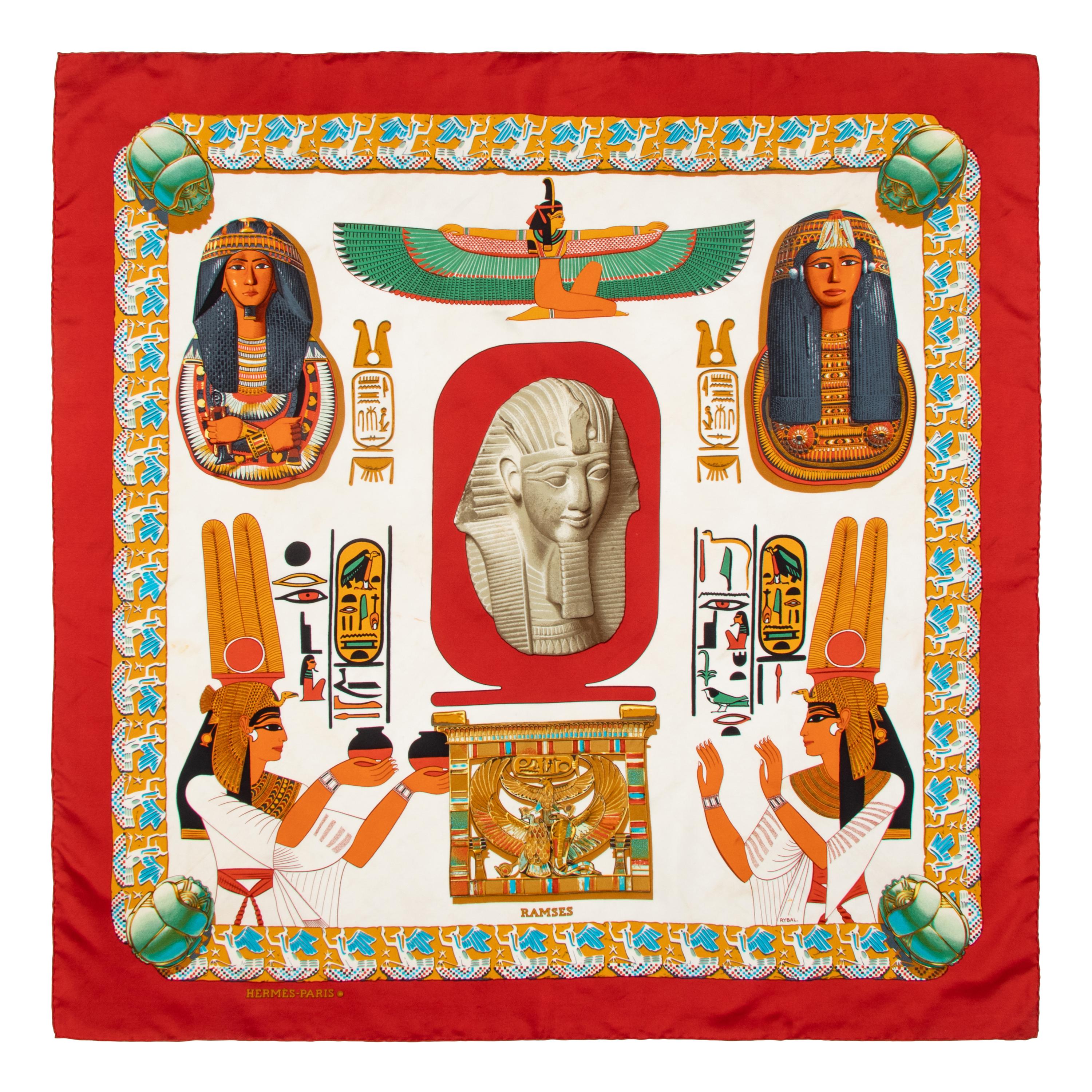 Hermès, Three Silk Scarves 90