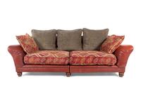 A Ralph Lauren Leather and Upholstery Sofa