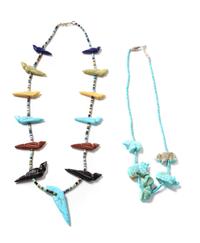 Three Southwestern Fetish Necklaces Length of longest 29 inches
