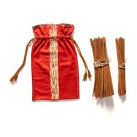 Osage Game Sticks, with Ribbonwork Drawstring Bag