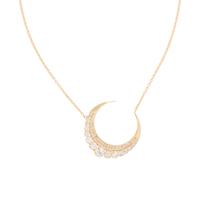 JACQUIE AICHE, YELLOW GOLD AND DIAMOND CRESCENT PENDANT
