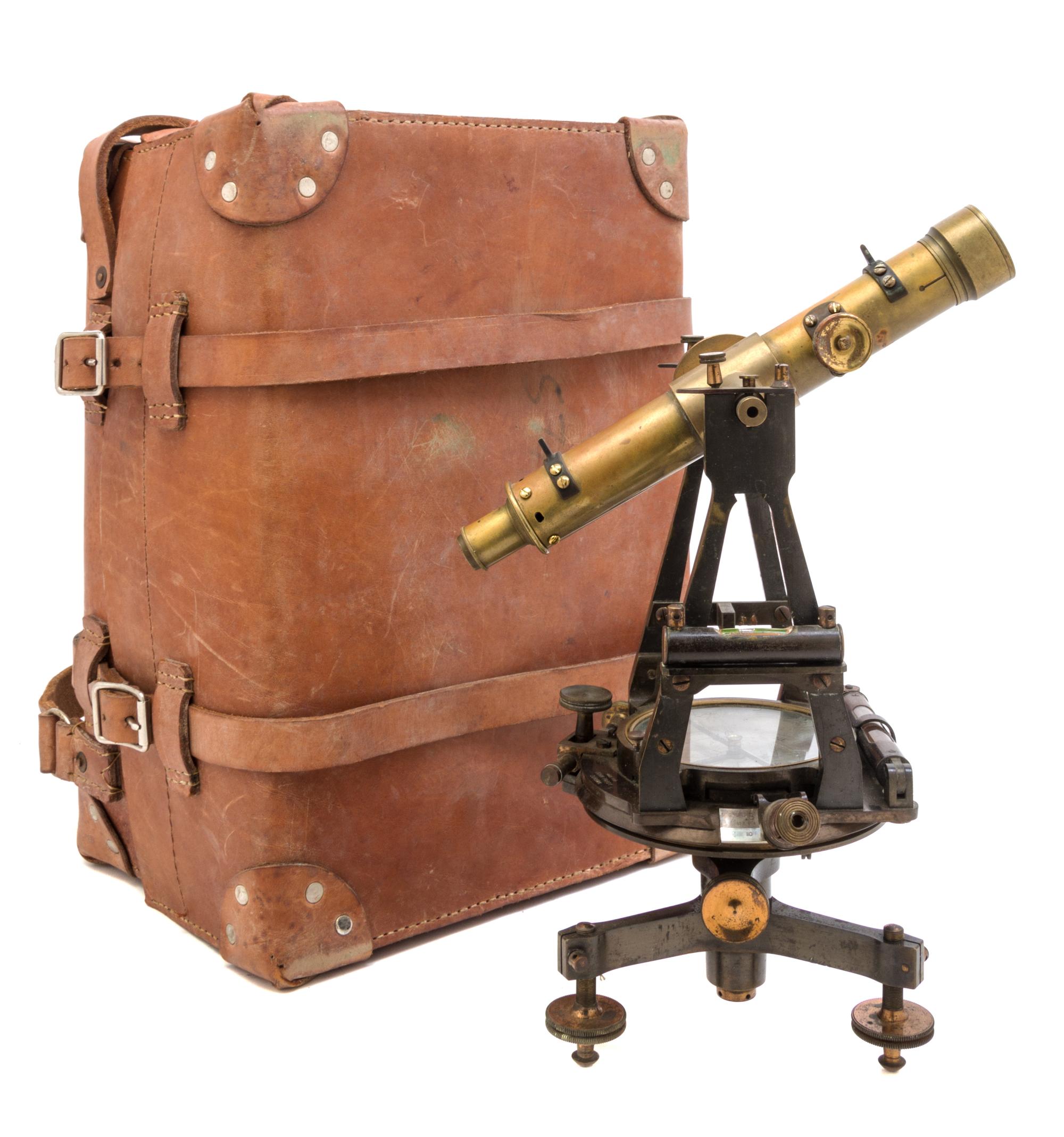 An English Brass Transit Theodolite Length of scope 10 1/2 inches. — TROUGHTON & SIMMS, LONDON, 19TH CENTURY