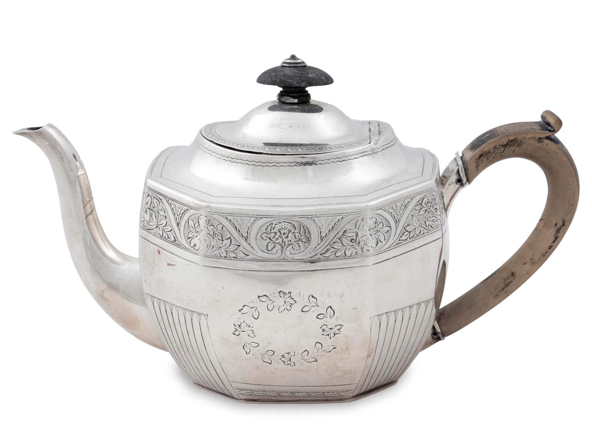 A George III Silver Teapot — Thomas Whipam, London, 1805