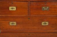A Pair of English Brass Mounted Mahogany Campaign Chests