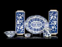 Six Japanese Export Blue and White Porcelain Wares