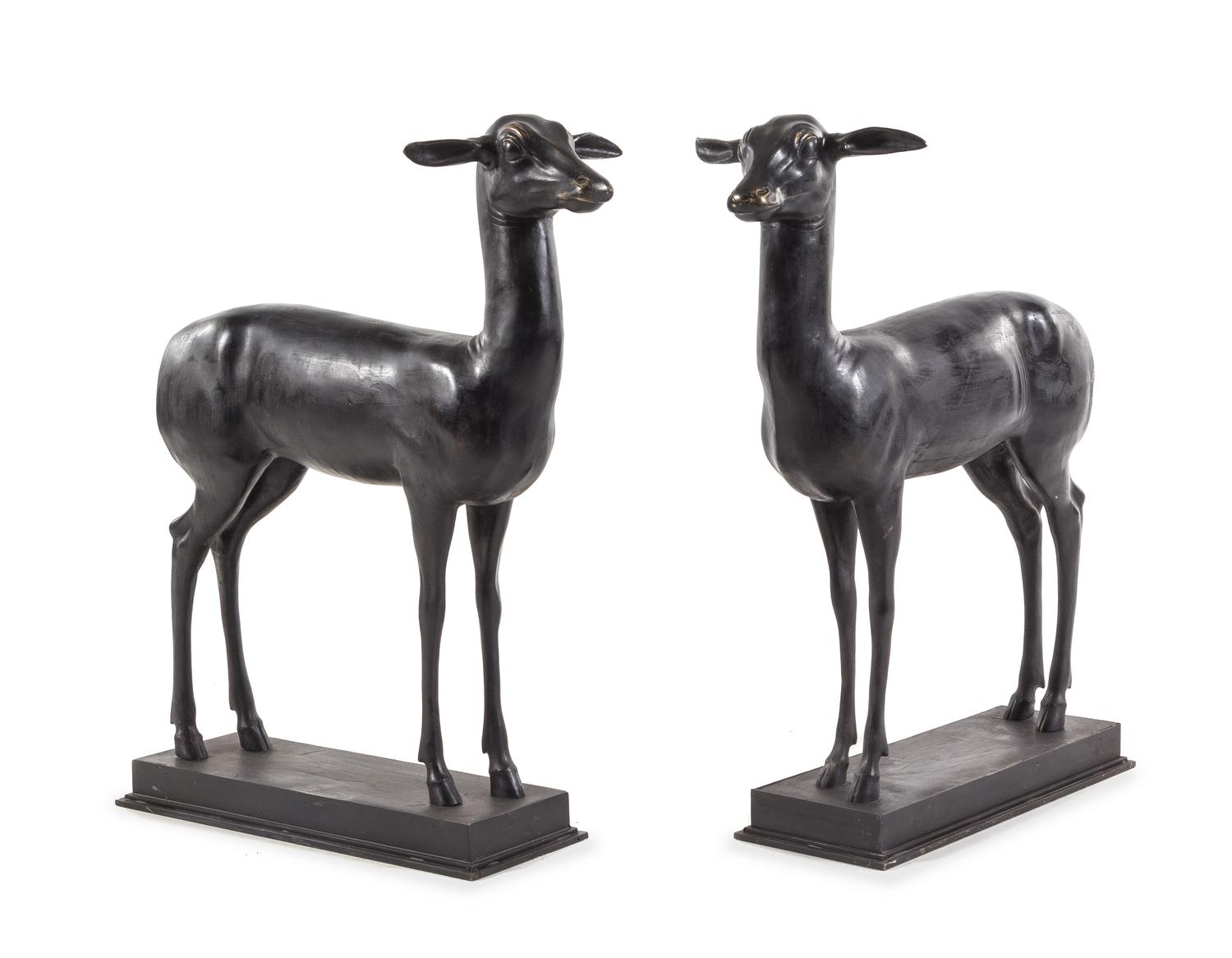 A Pair of Bronze Animalier Figures Height 33 1/4 inches. — AFTER THE ANTIQUE, 20TH CENTURY