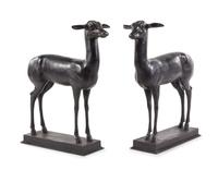 A Pair of Bronze Animalier Figures Height 33 1/4 inches. — AFTER THE ANTIQUE, 20TH CENTURY