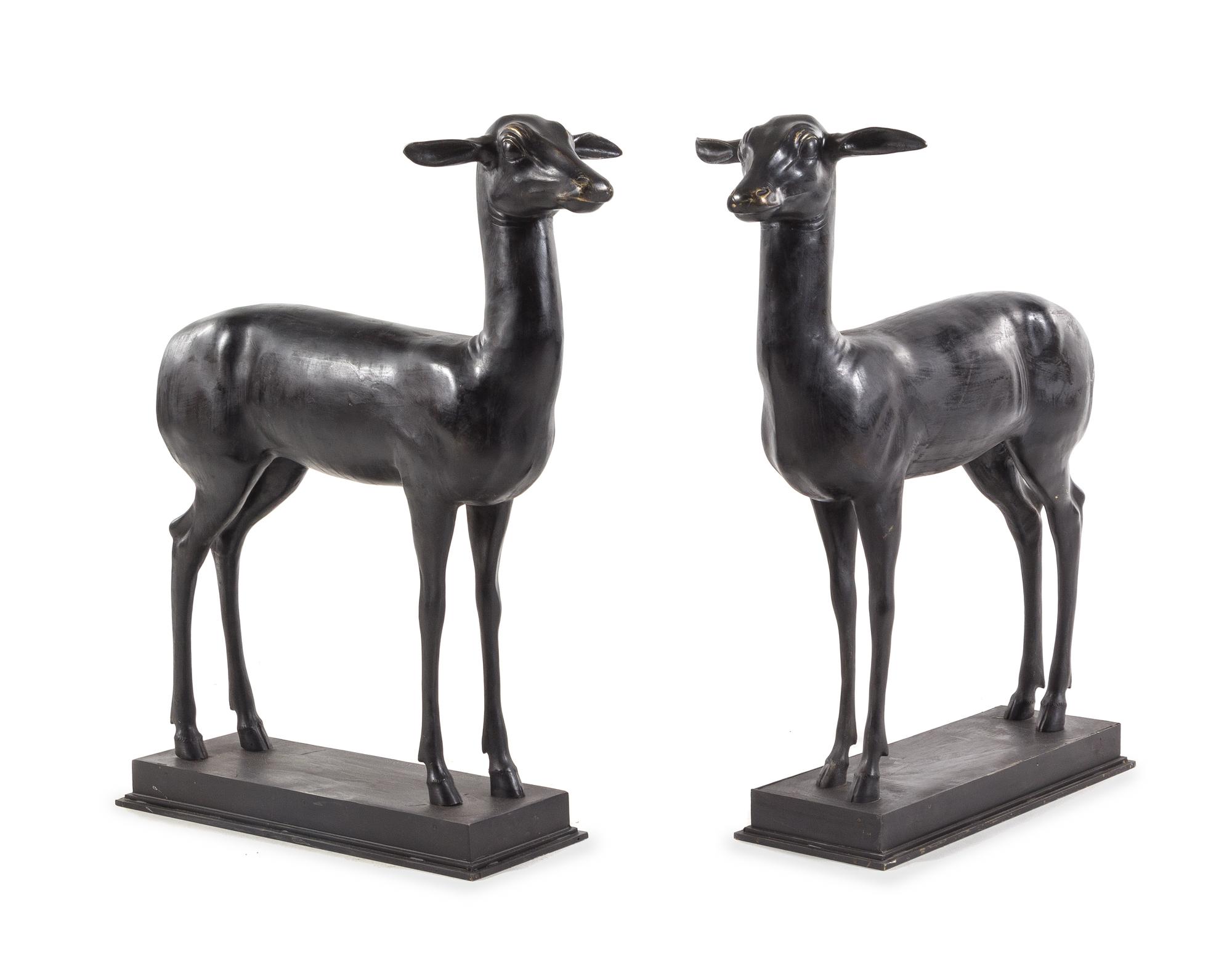 A Pair of Bronze Animalier Figures Height 33 1/4 inches. — AFTER THE ANTIQUE, 20TH CENTURY