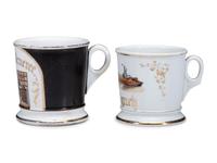 Two Sawyer's Porcelain Occupational Shaving Mugs