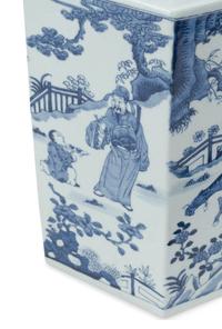 A Pair of Chinese Blue and White Porcelain Tea Jars