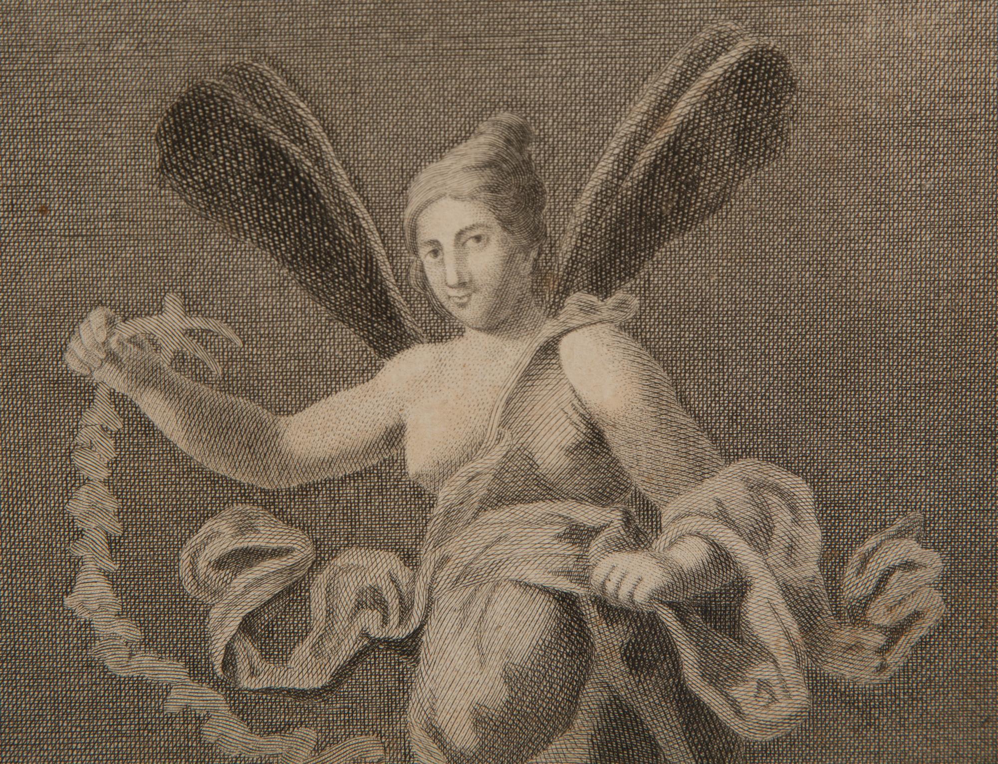 A Pair of Italian Engravings in Parcel Gilt and Ebonized Frames — 18TH CENTURY