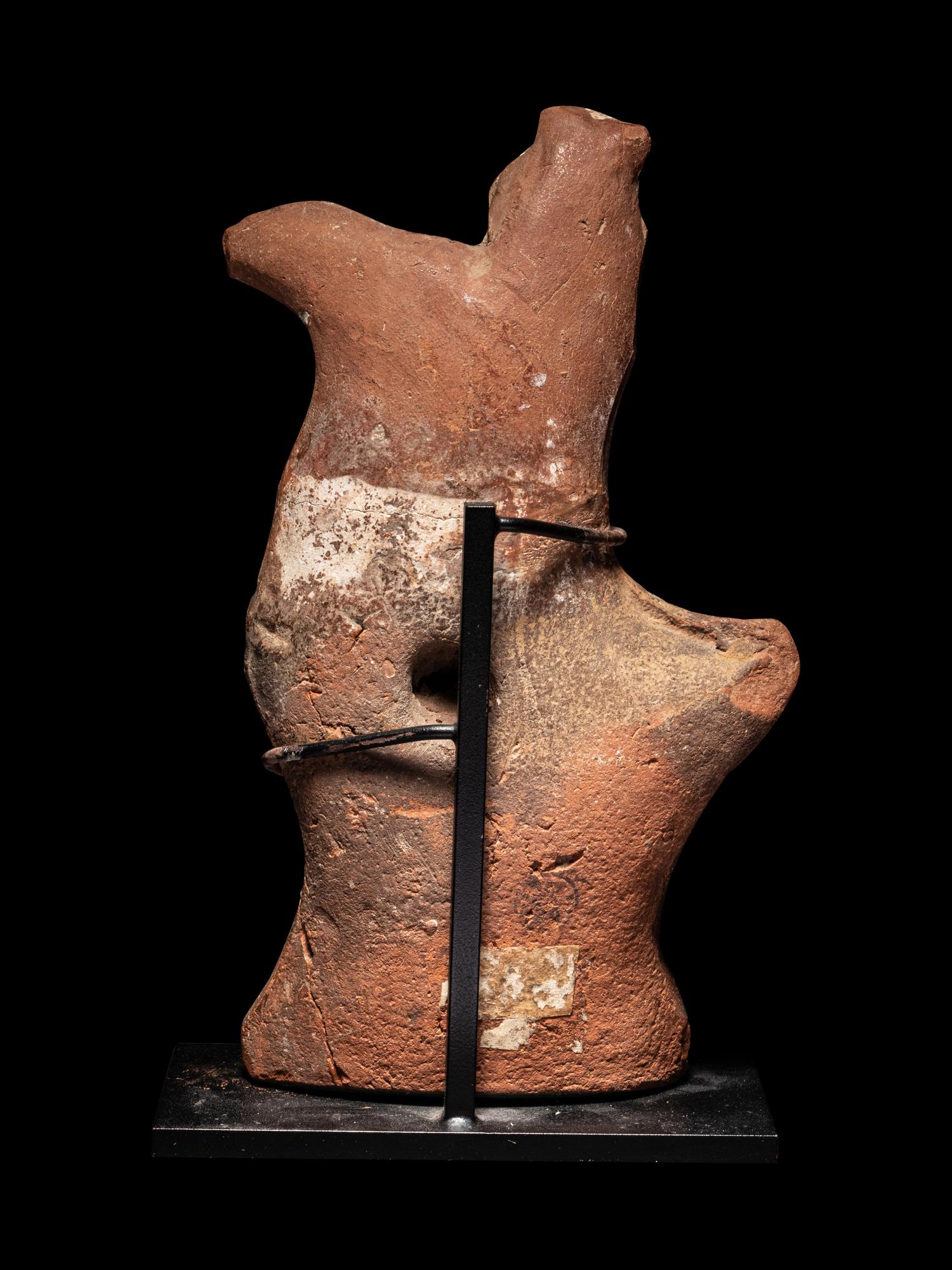 A Roman Terracotta Harpocrates Riding a Goose