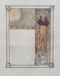 Alphonse Mucha, (Czech, 1860-1939), Bookplate, from Princess of Tripoli, 1897